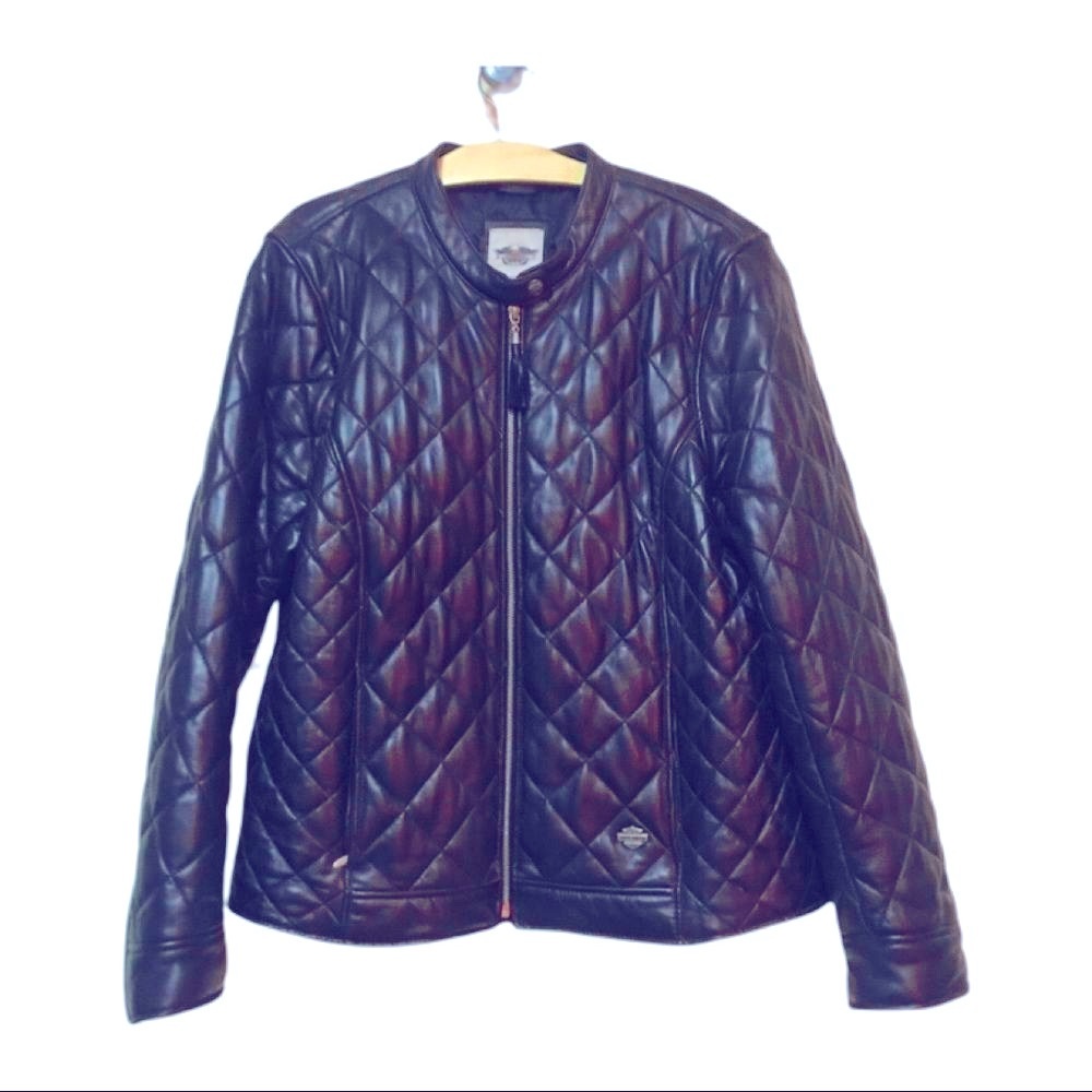 HARLEY DAVIDSON Black Quilted Leather Jacket